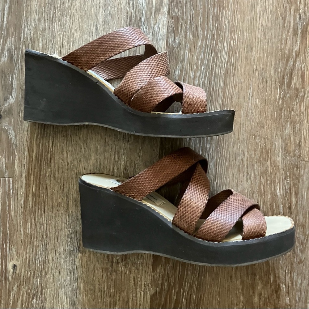 Mark Tucker Strappy Wedge Size 8 1/2
